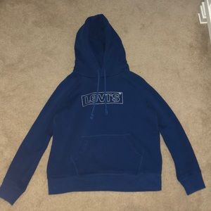 navy blue Levi’s sweatshirt